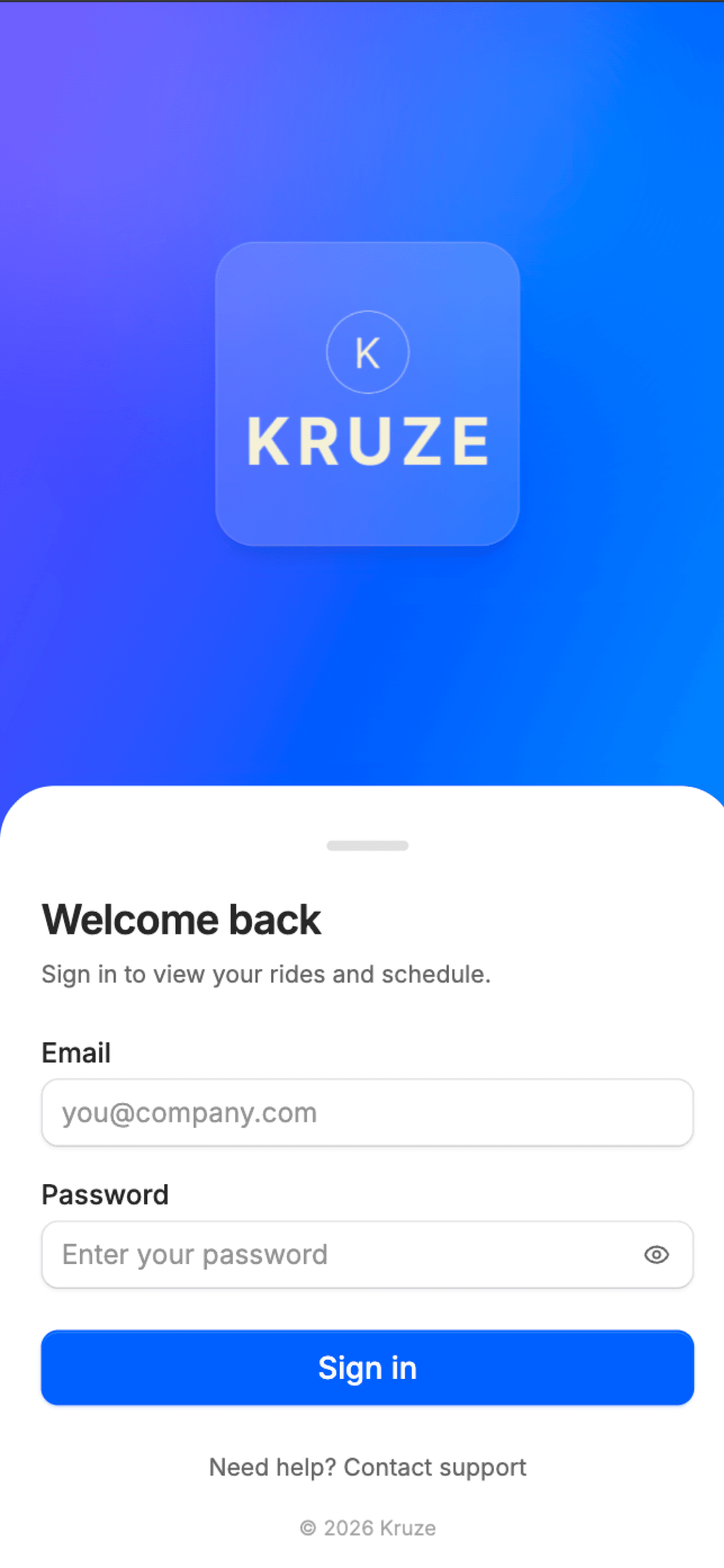 Kruze Commute app